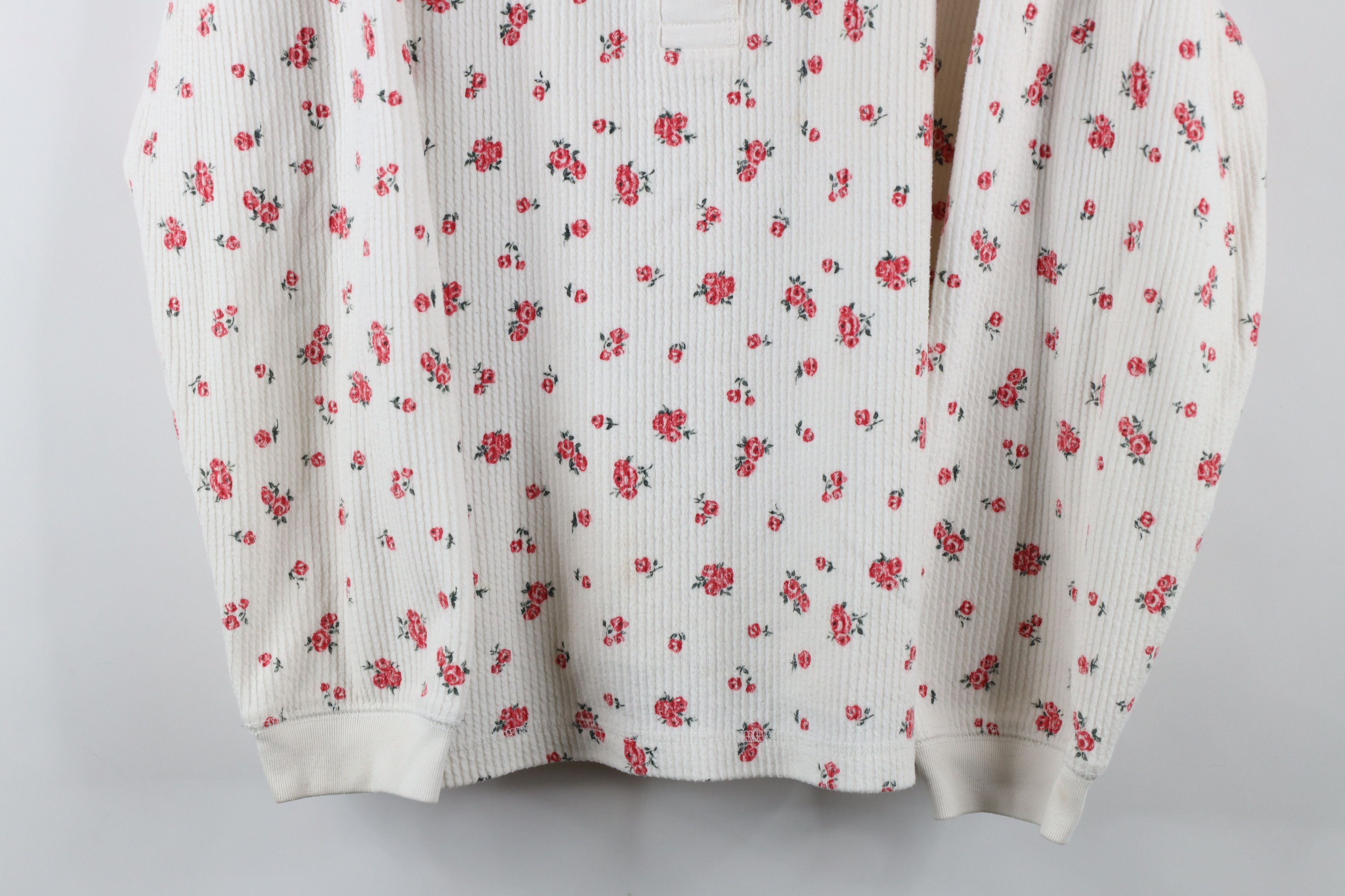 Victoria's Secret × Vintage Vintage Victorias Secret Country Rose Ribbed Henley T-Shirt Size L / US 10 / IT 46 - 3 Thumbnail