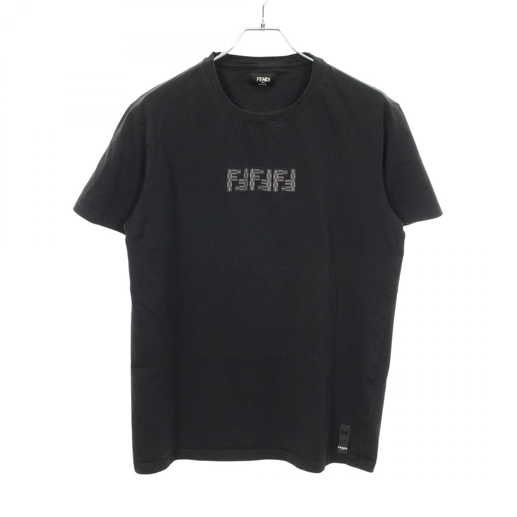 Fendi Fendi Fendi FF Labyrinth Embroidery Cotton T Shirt Textile T-Shirts FY1319ASE7 DUTY FREE for USA Size ONE SIZE - 1 Thumbnail