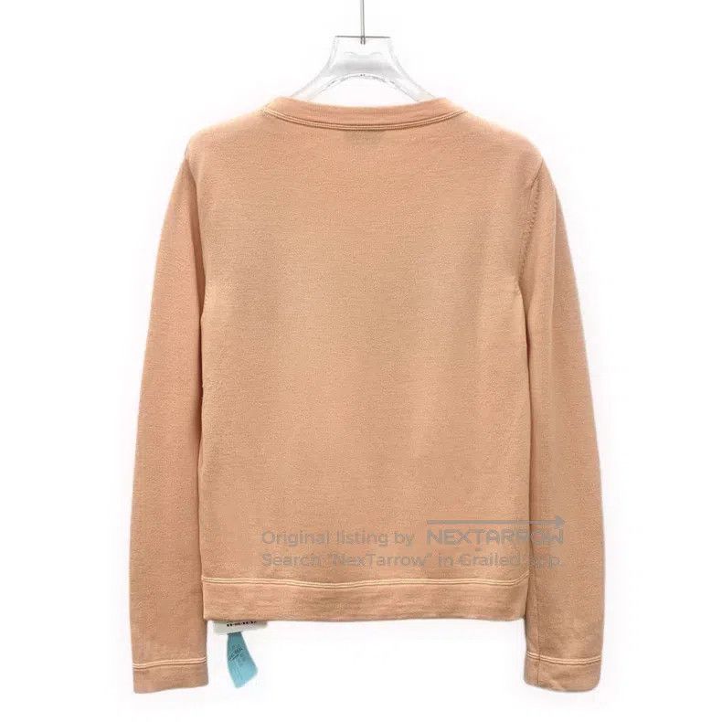 Fendi Fendi Nude pink feathered monster eye wool crewneck long-s Size XS / US 0-2 / IT 36-38 - 2 Thumbnail