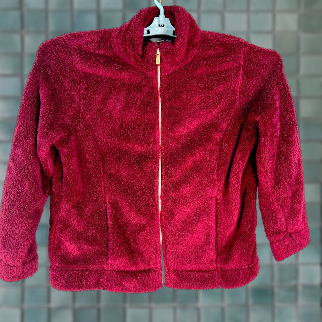 Croft & Barrow Croft & Barrow Women Full Zip Long Sleeves Pink Faux Fur Jacket Petites Size M Size M / US 6-8 / IT 42-44 - 1 Thumbnail