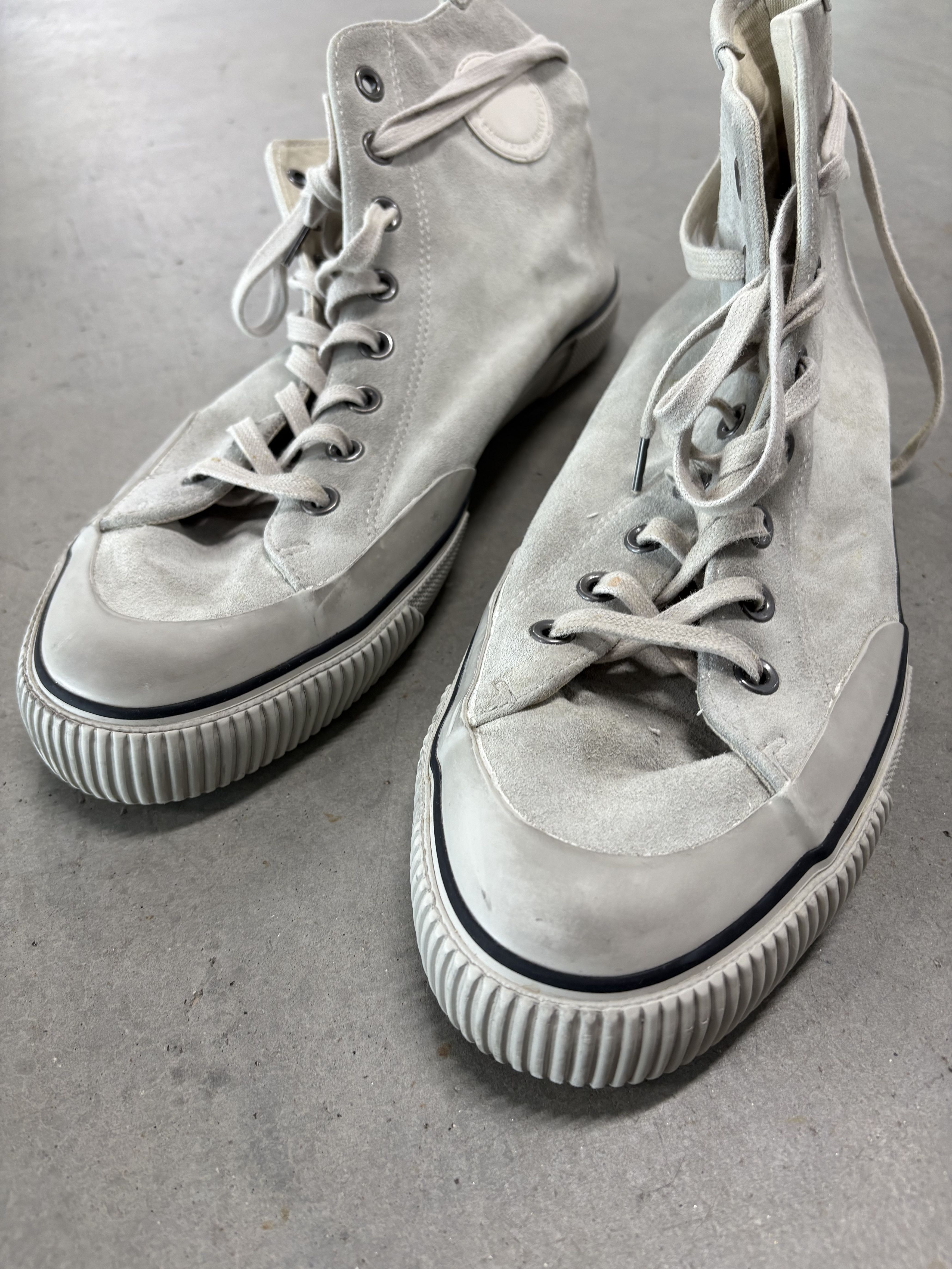 Allsaints AllSaints Dumont White Chalk High Tops Size US 12 / EU 45 - 2 Thumbnail