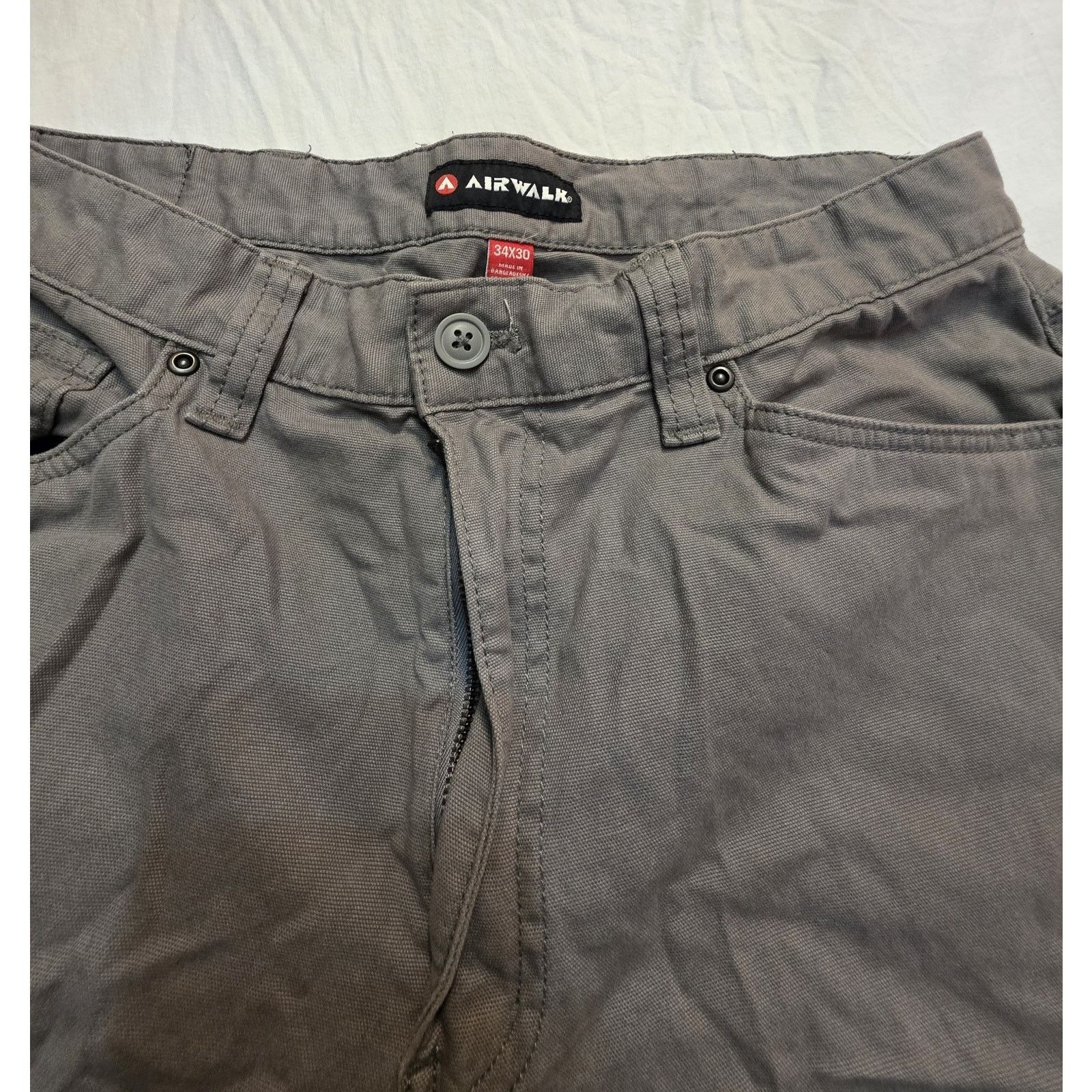 Airwalk Airwalk Men's Size 34x30 Carpenter Style Grey Pants Size US 34 / EU 50 - 4 Thumbnail
