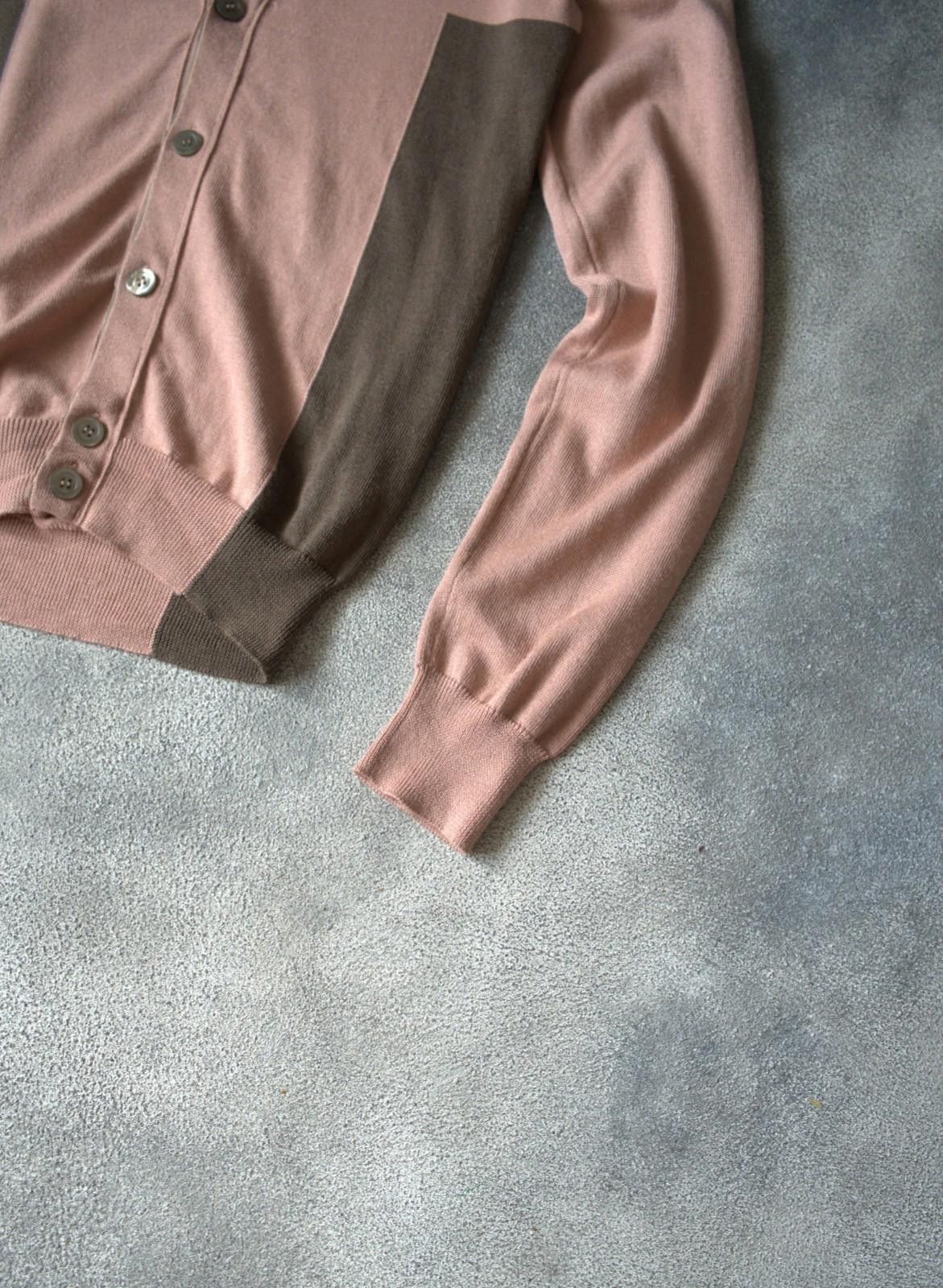 Alexander McQueen !SAMPLE 2000's Alexander McQueen Men Cardigan Two-Tone Wool Size US M / EU 48-50 / 2 - 6 Thumbnail