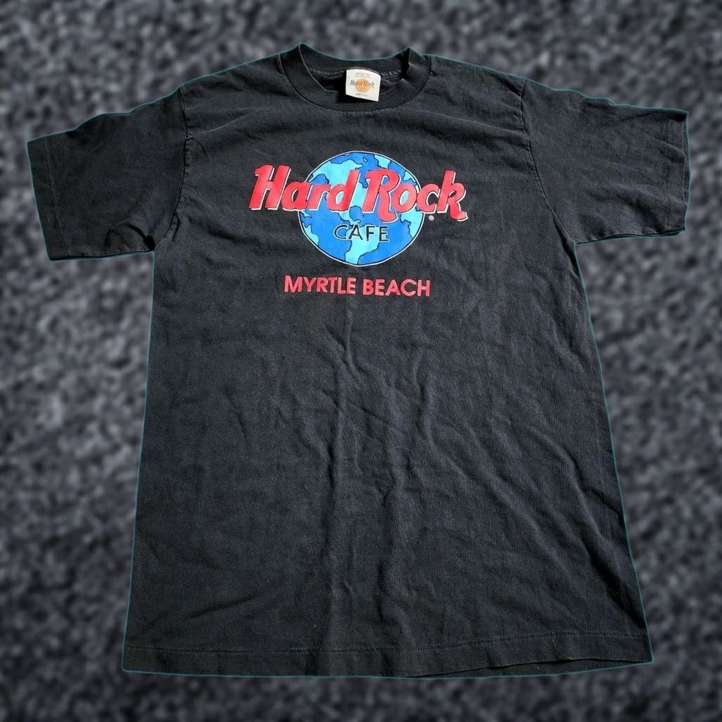 Hard Rock Cafe VINTAGE Hard Rock Cafe Shirt Mens M 1980s Black Cotton Crew Neck Short Sleeve USA Rock 90s Logo Thumbnail Size US M / EU 48-50 / 2 - 1 Thumbnail