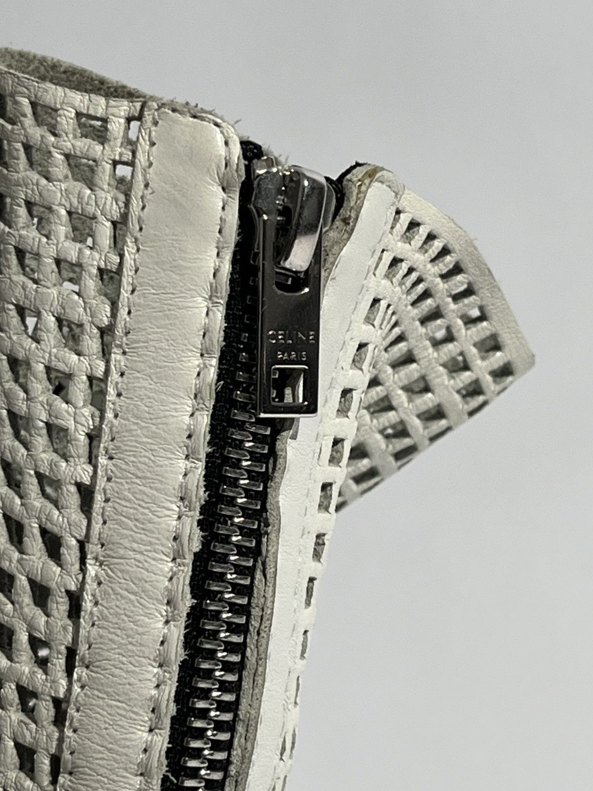Celine SS19 Celine White Perforated Berlin 60mm Boots Hedi Slimane Size US 9 / IT 39 - 3 Thumbnail
