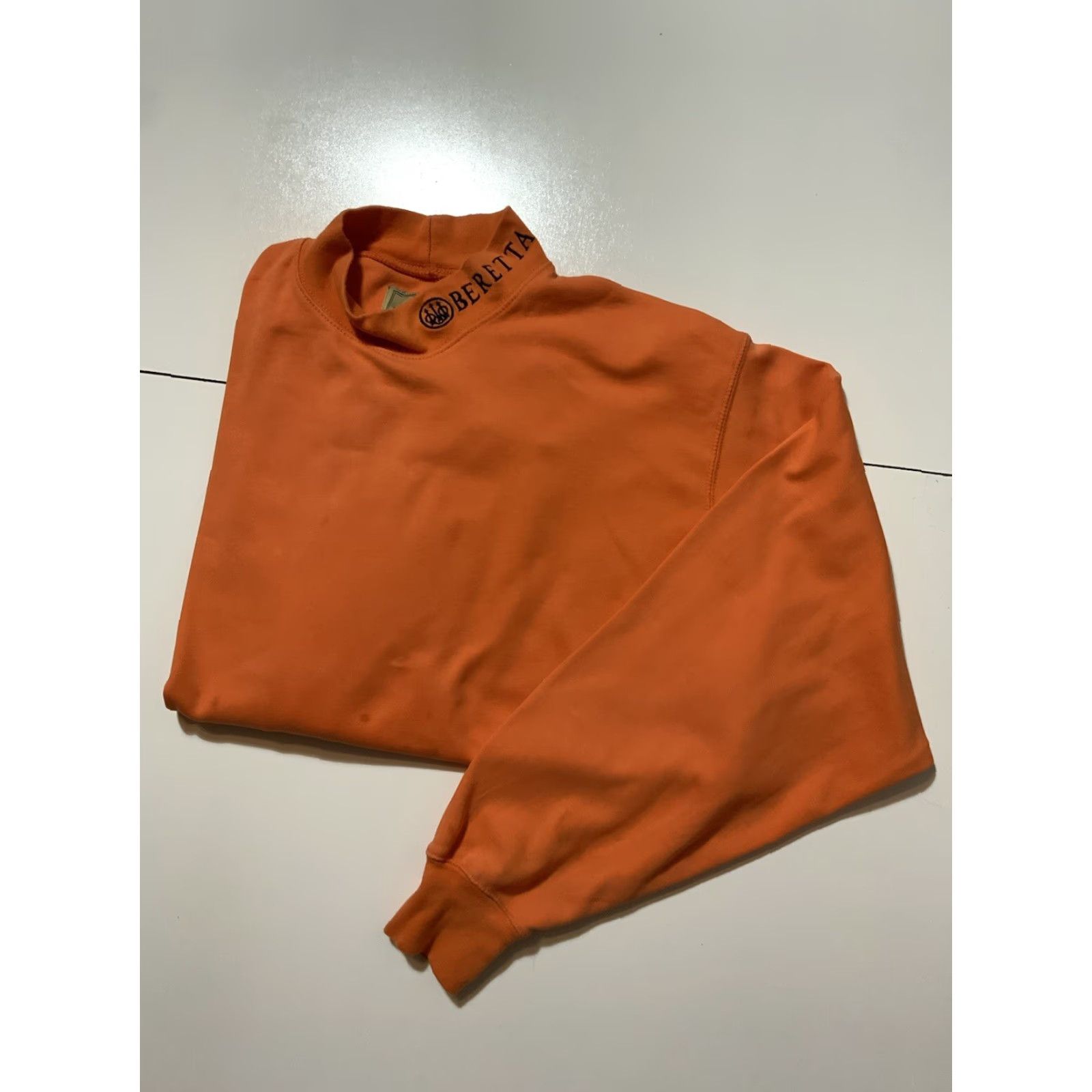Vintage Beretta Italian Firearms Weapons Orange Mock Neck L/S Embroidered Shirt MD Size US M / EU 48-50 / 2 - 2 Thumbnail