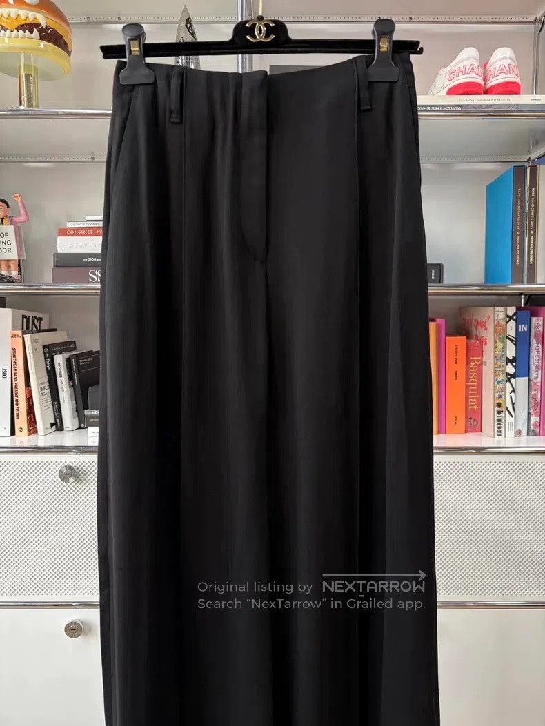 Acne Studios Acne Studios Black Loose Wool Wide Leg Pants Size 34" / US 12 / IT 48 - 2 Thumbnail