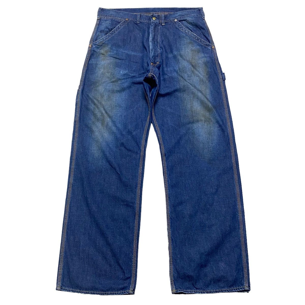 Bape Vintage Bape Denim Carpenter Pants Oiled Coated Size US 34 / EU 50 - 2 Thumbnail