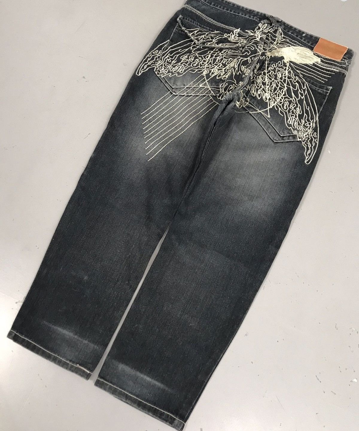 Vintage akademiks embroidered denim