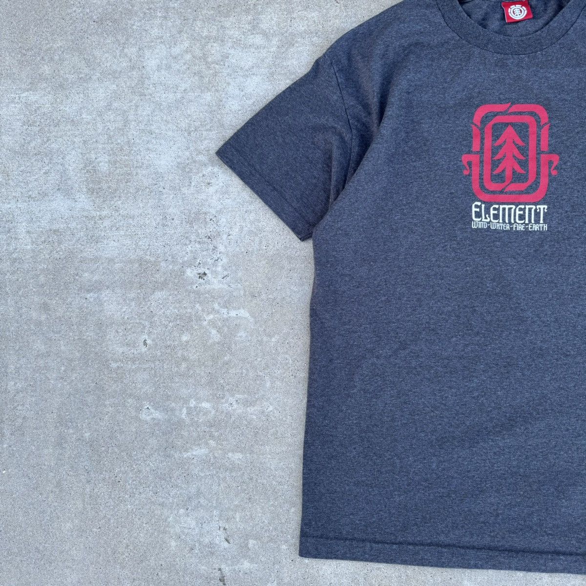 Element × Independent Truck Co. × JNCO Vintage 90s Grey And Red Element Skater Graphic Tee Large Size US L / EU 52-54 / 3 - 6 Thumbnail