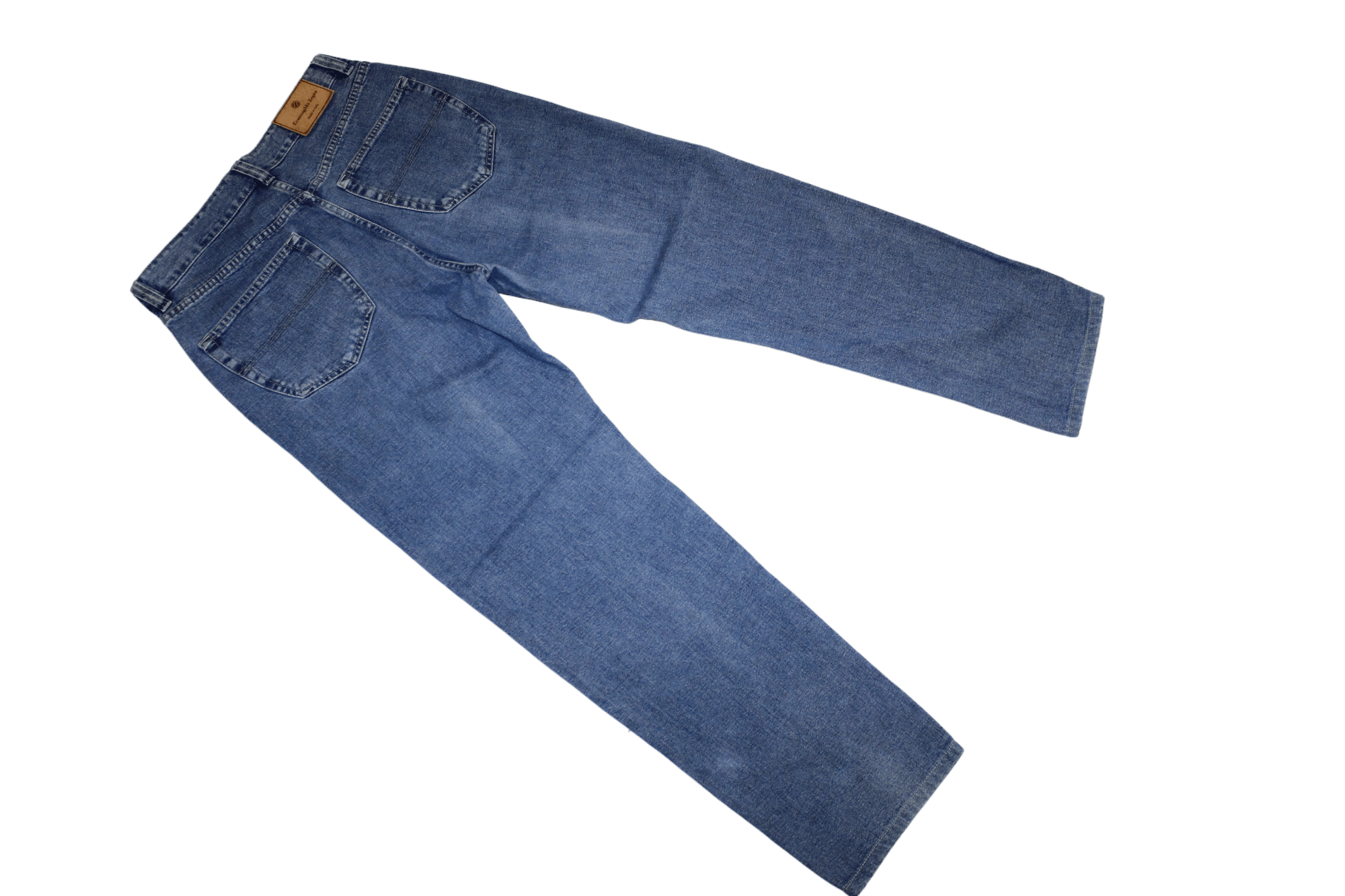 Ermenegildo Zegna Vintage Ermenegildo Zegna Blue Faded Denim Baggy Jeans Size US 31 - 7 Thumbnail