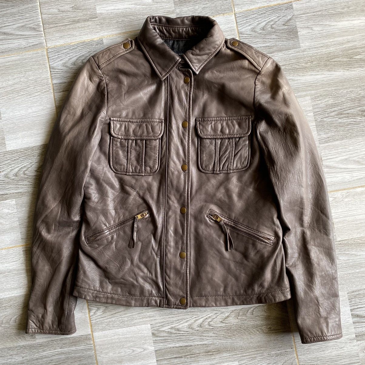 Japanese Brand Spickand Span Crop Leather Jacket Size S / US 4 / IT 40 - 2 Thumbnail