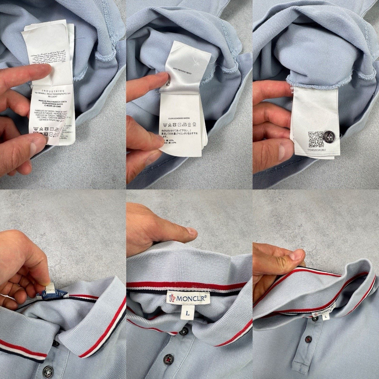Moncler Moncler Maglia Polo Manica Corta Men T Shirt Tee Logo Size US L / EU 52-54 / 3 - 24 Thumbnail