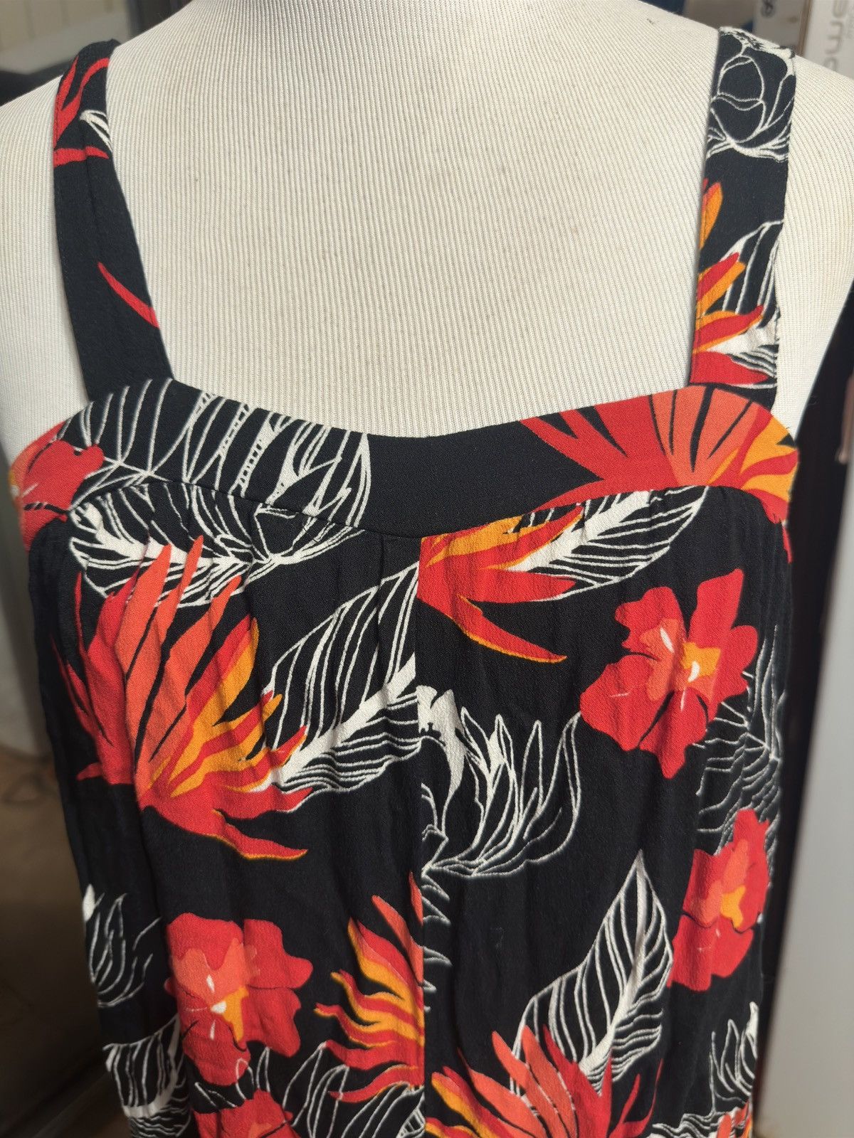 Other Ava Sky Hawaiian Print Dress Black/Red Rompers Women's M Size M / US 6-8 / IT 42-44 - 3 Thumbnail