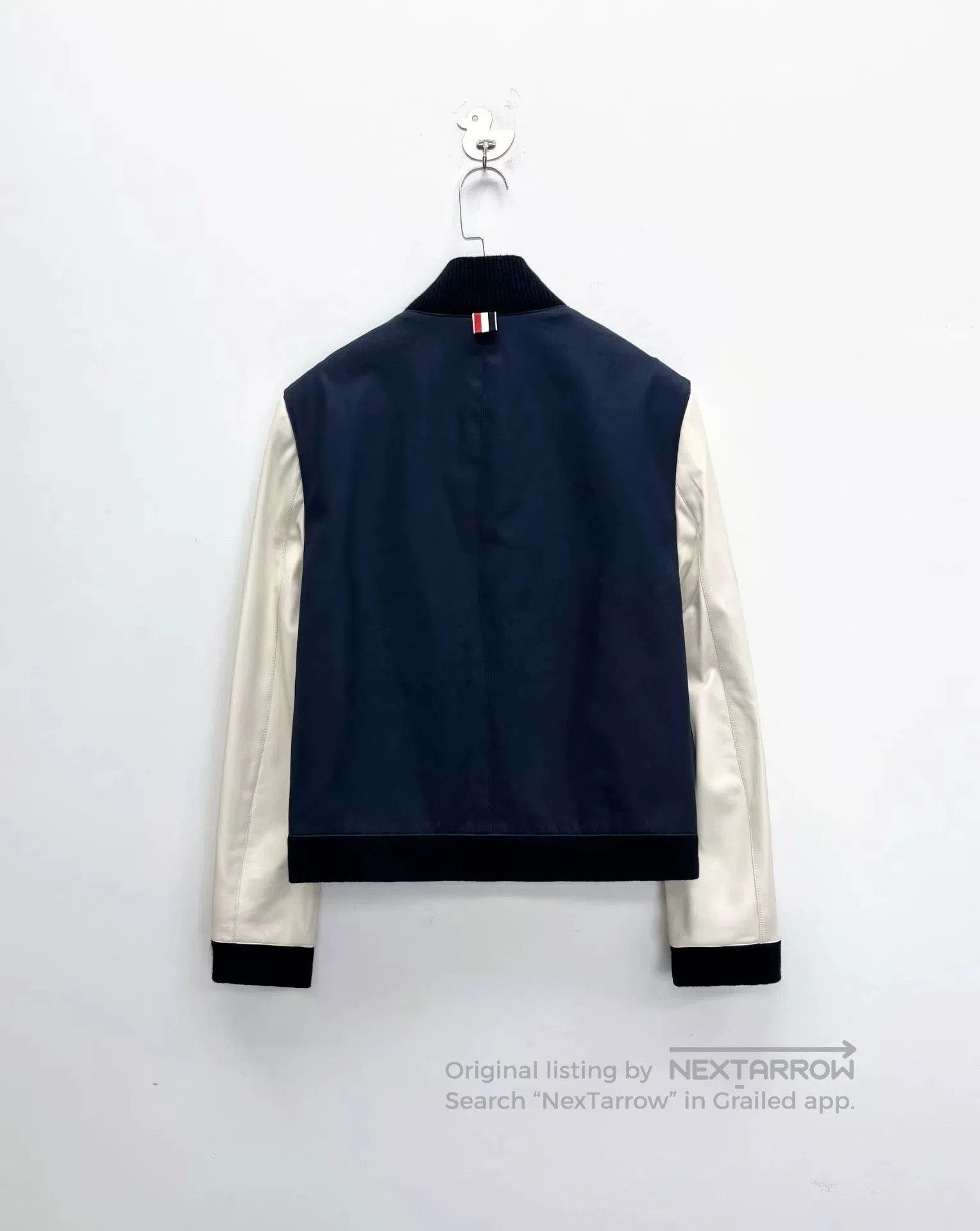 Thom Browne Thom Browne Navy Short Baseball Jacket. Size US M / EU 48-50 / 2 - 2 Thumbnail