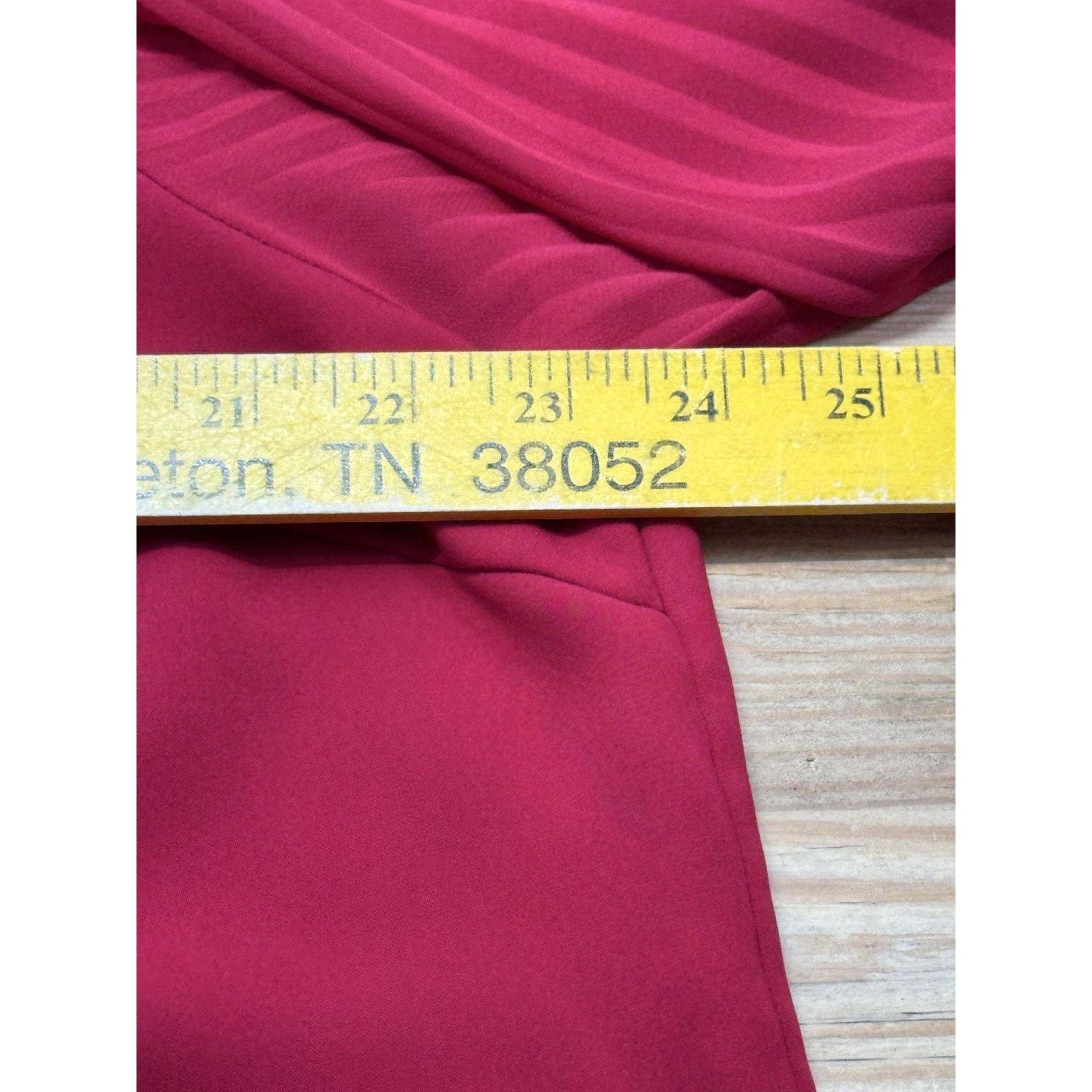 Chicos Chico's Red Accordion Pleated Blouse Women’s Size 3/XL Size XL / US 12-14 / IT 48-50 - 9 Thumbnail