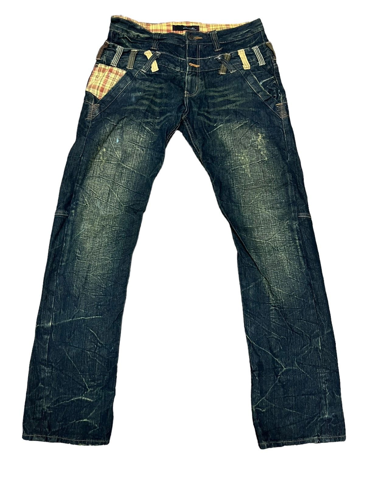 Japanese Brand DOMINATE HAND CRAFT DOUBLE WAIST STYLE JEANS Size US 34 / EU 50 - 1 Thumbnail