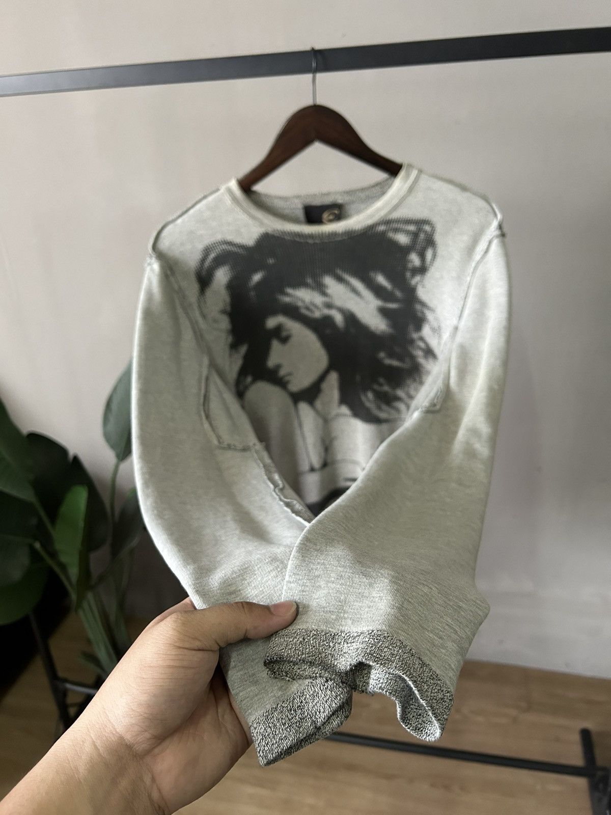 Just Cavalli SS2005 Cavalli Naked Woman Print Grey Longsleeve Size US M / EU 48-50 / 2 - 6 Thumbnail
