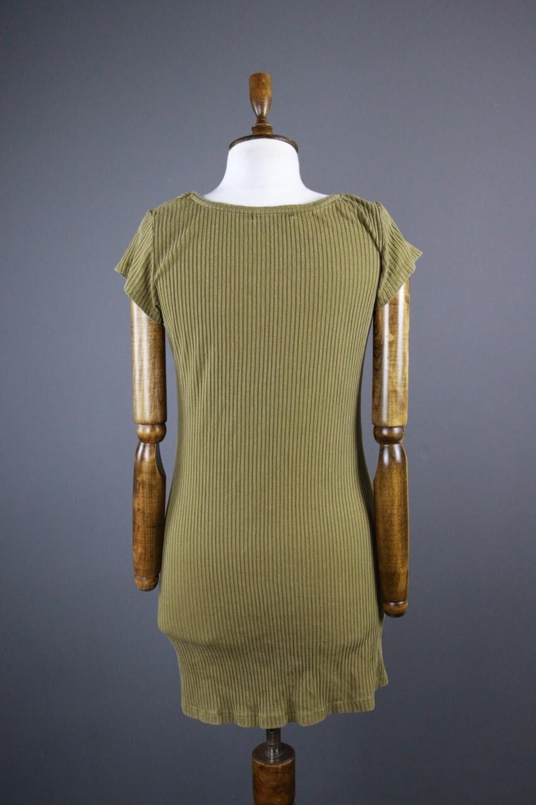 Designer Gudrun Sjödén Green Lyocell Round Neck Shift Dress Size M Size M / US 6-8 / IT 42-44 - 5 Thumbnail