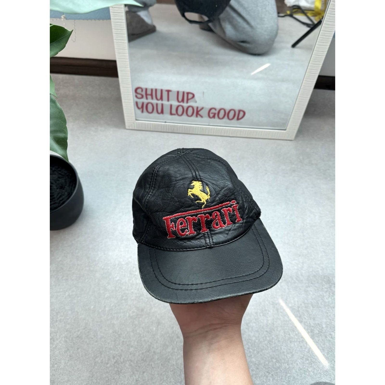 Ferrari VINTAGE Ferrari Racing Baseball Cap Men’s One Size Black Cap Hat Ferrari Baseball Cap 90s Cars Sports Vintage Size ONE SIZE - 3 Thumbnail