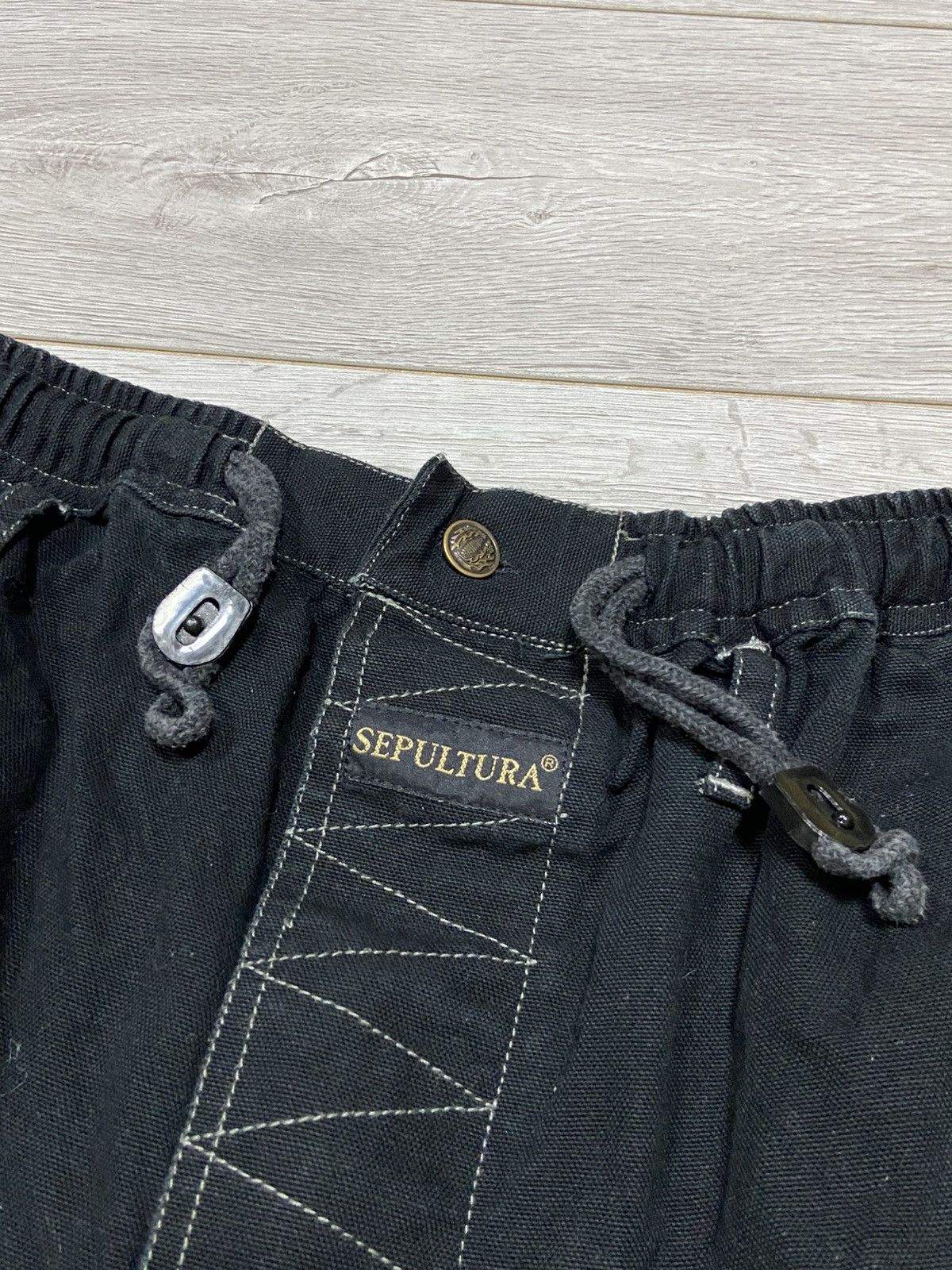 Vintage Sepultura BBC Blue grape company cargo shorts RARE Size US 36 / EU 52 - 7 Thumbnail