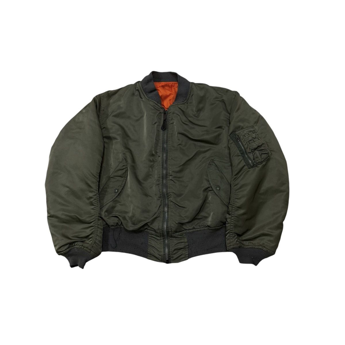Alpha Industries Vintage Alpha Industries Reversible Bomber Jacket Size US XL / EU 56 / 4 - 1 Thumbnail
