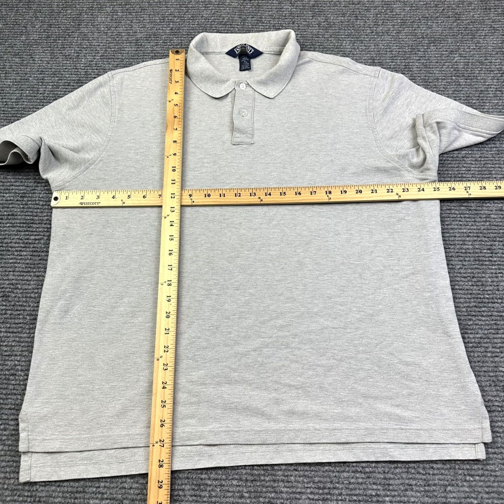Lands' End VINTAGE Lands End Polo Shirt Men's XL Gray 100% Cotton Made In USA Polo, Short Sleeve, Collared, Regular Fit Size US XL / EU 56 / 4 - 4 Thumbnail