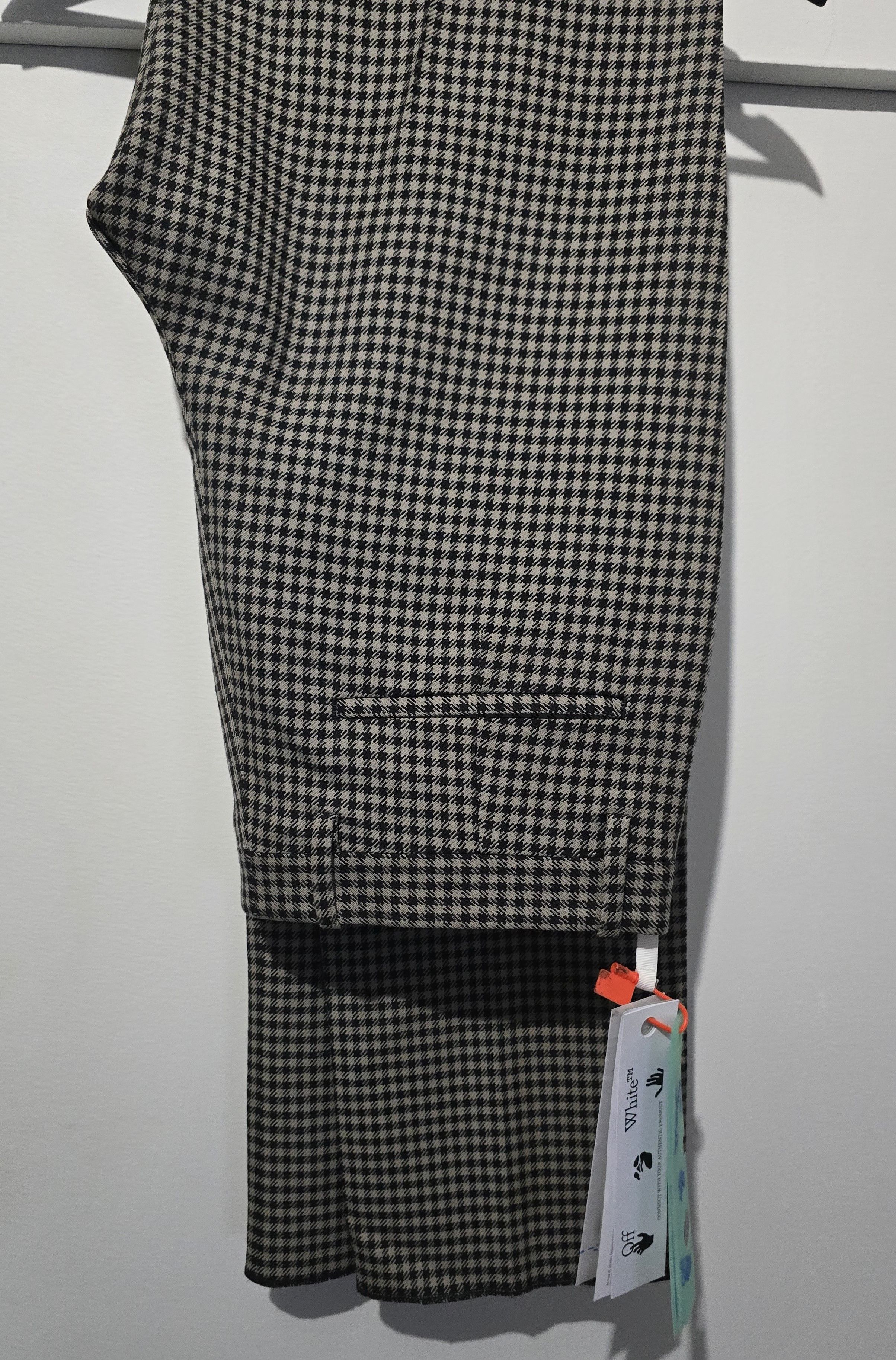 Off-White Off-White Tag Pattwool Slim Pant Warm Gray Size US 34 / EU 50 - 1 Thumbnail
