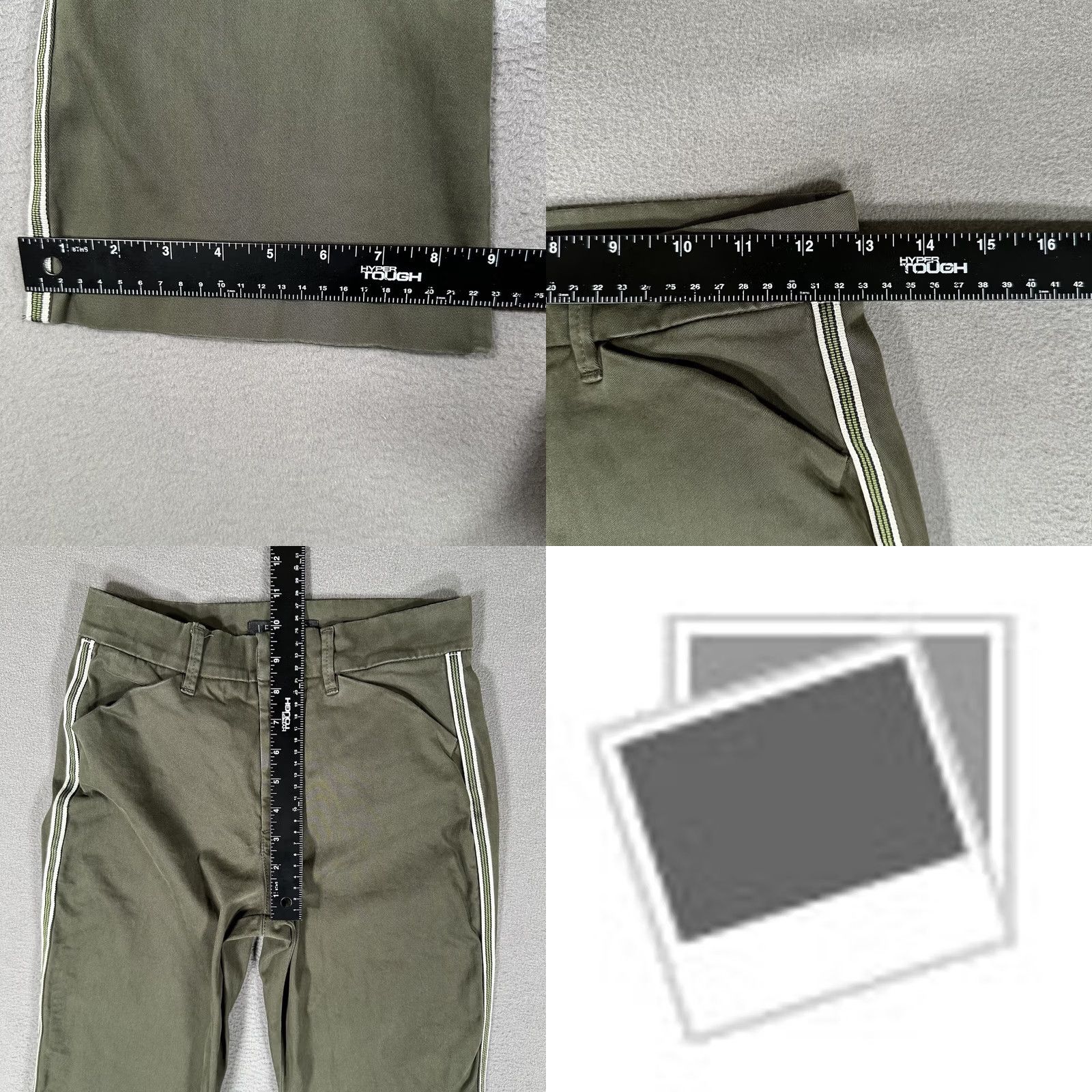 Anthropologie Anthropologie Level 99 Pants Women's 25 Olive Green Bootcut Stripe Hook and Eye Size 42" / US 20 - 8 Thumbnail