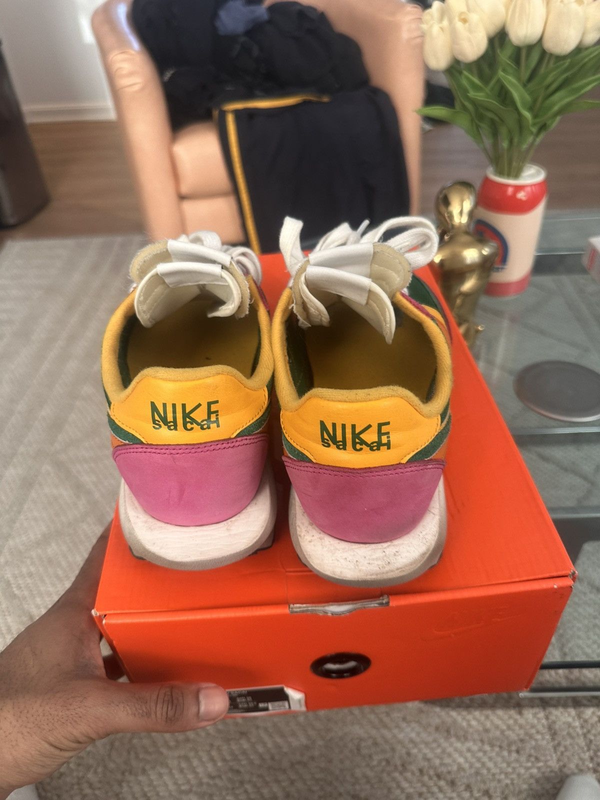 Nike 2019 sacai x Nike LDWaffle 'Pine Green' Size 10 Size US 10 / EU 43 - 4 Thumbnail