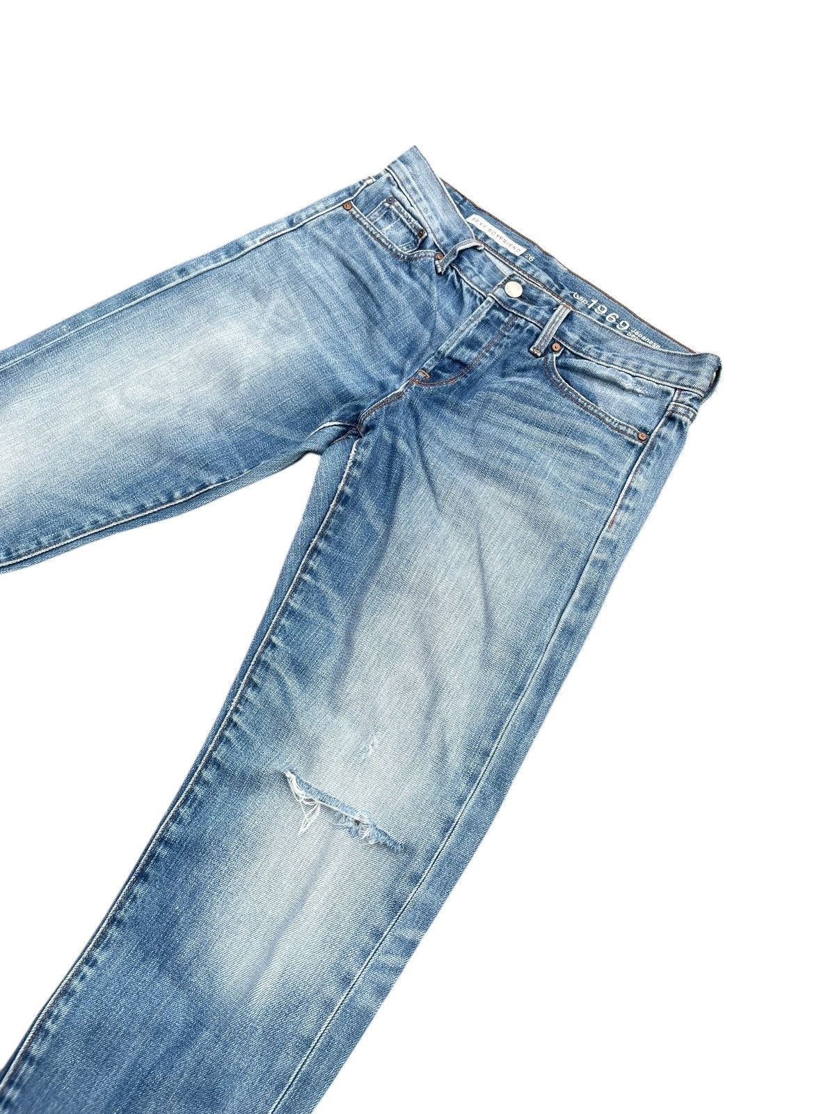 Gap GAP 1969 Distresed Selvedge Jeans Size 30" / US 8 / IT 44 - 2 Thumbnail