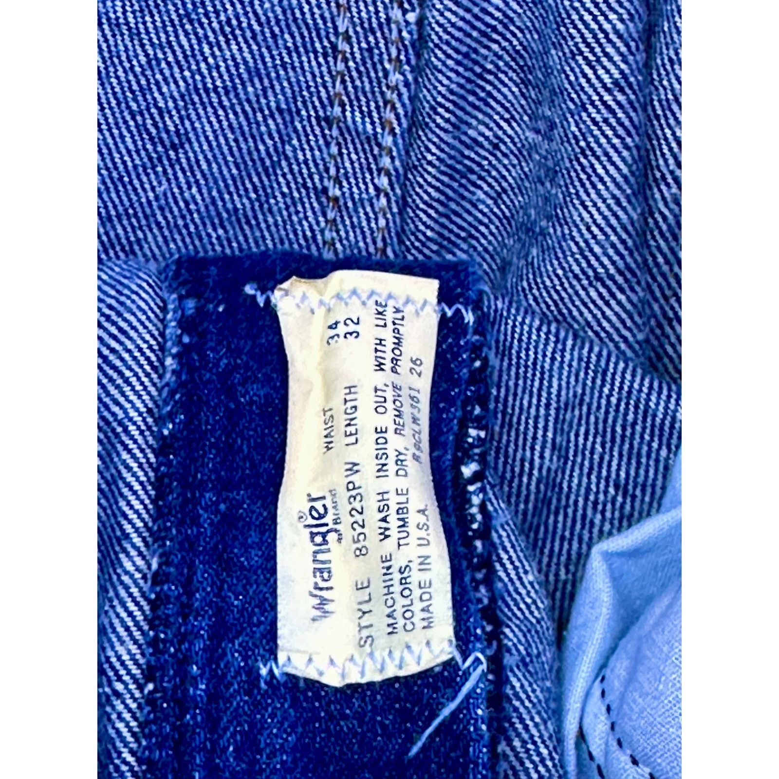 Wrangler Vintage Wrangler Jeans Sz 34 X 32 Rigid Denim Style 85223pw Size US 34 / EU 50 - 7 Thumbnail