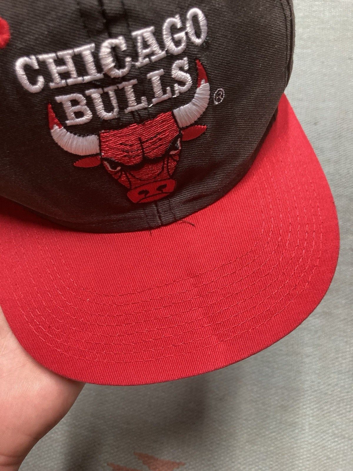 Vintage Vtg 90s hat Chicago bulls blockhead plain logo basketball Size ONE SIZE - 3 Thumbnail