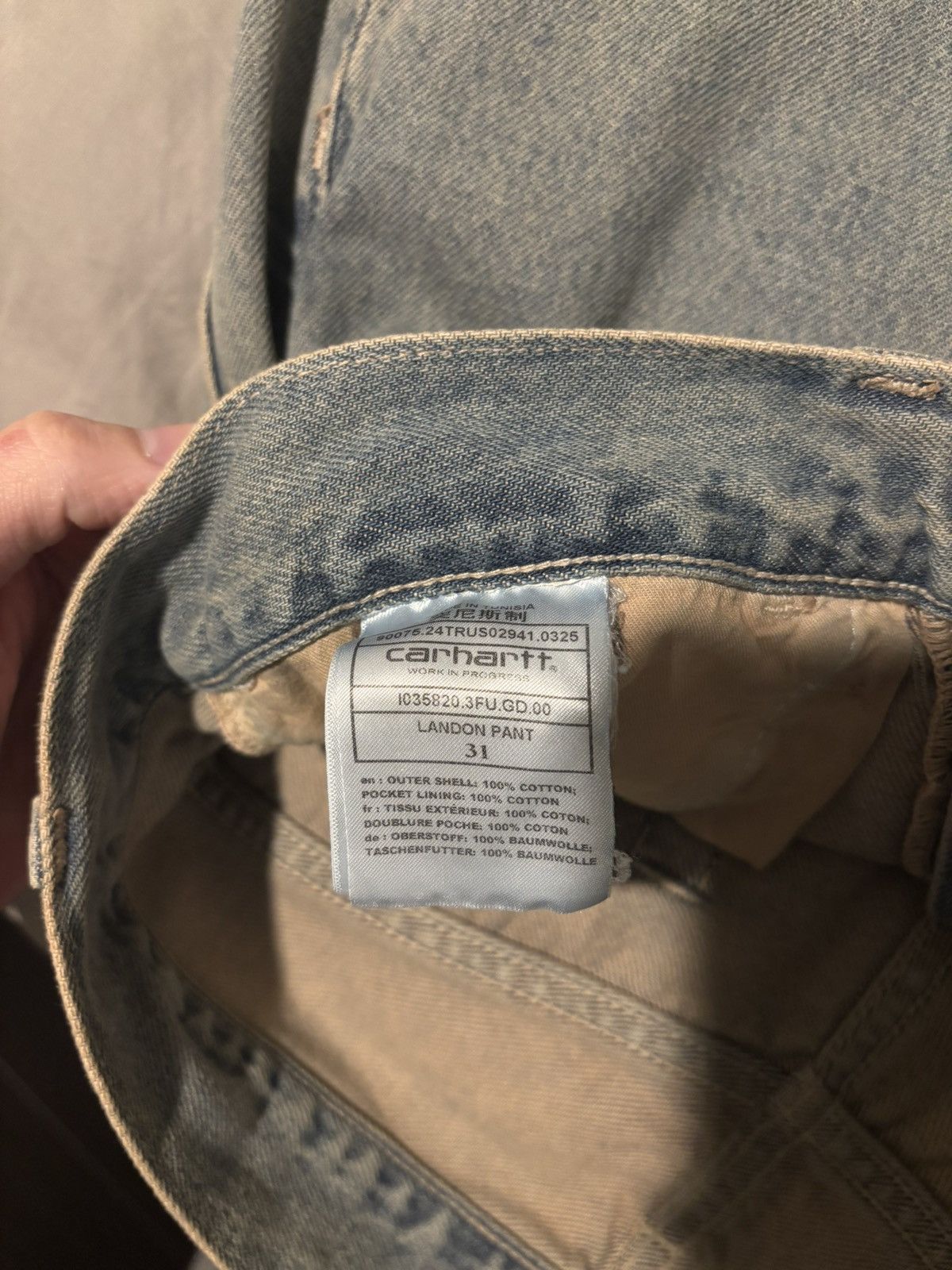 Carhartt Wip Landon Pant (Blue/Leather) Size US 31 - 9 Thumbnail