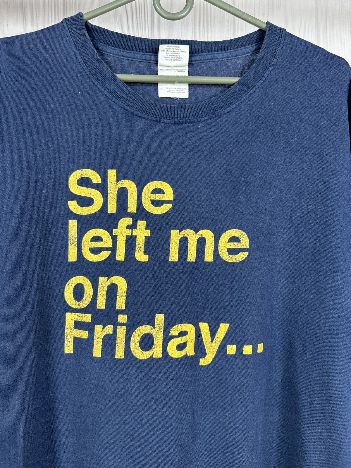 Band Tees Vintage Shed Seven “She Left Me On Friday…” Song T-Shirt XL Size US XL / EU 56 / 4 - 6 Thumbnail