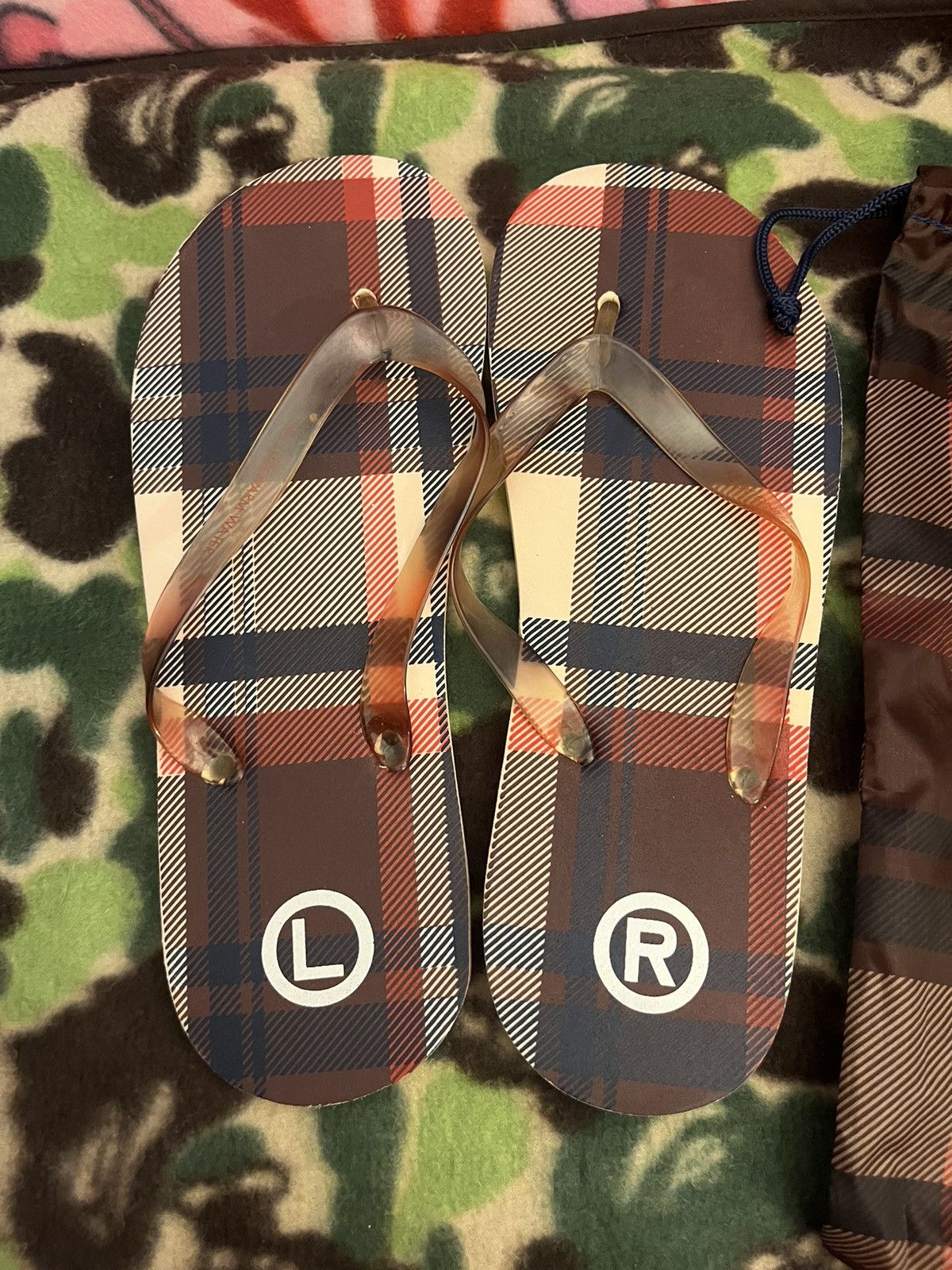 Bape Bape Plaid Sandals Size US 8 / EU 41 - 2 Thumbnail