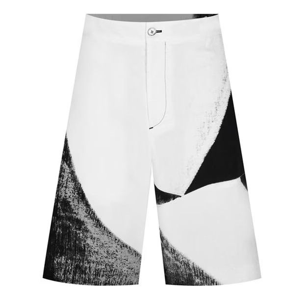 image of Alexander Mcqueen O1G2R1Mq0324 Shorts In Black & White in Black/White, Men's (Size 34)