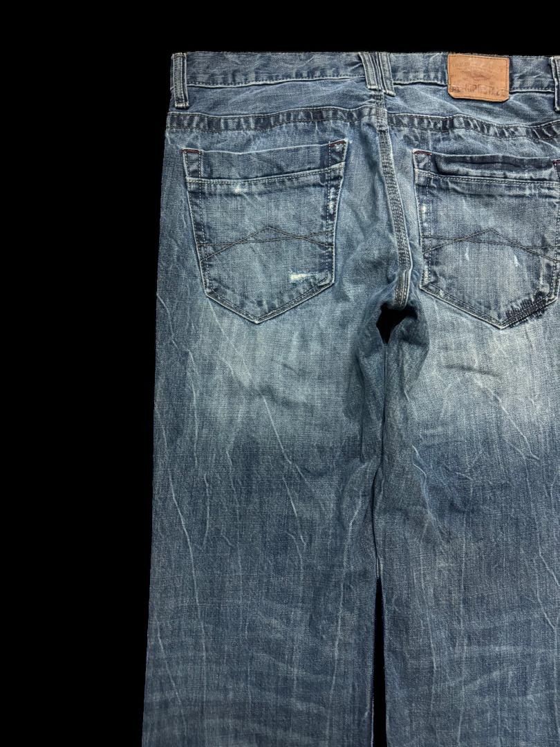 Japanese Brand Insane Aeropostale Mudwash Distressed Ripped Straight Leg Size US 33 - 17 Thumbnail