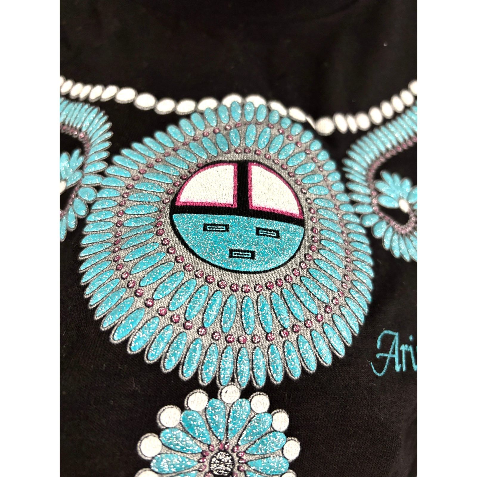 Tultex Vintage Arizona Crewneck T Shirt Native American Turquoise L Size US L / EU 52-54 / 3 - 9 Thumbnail