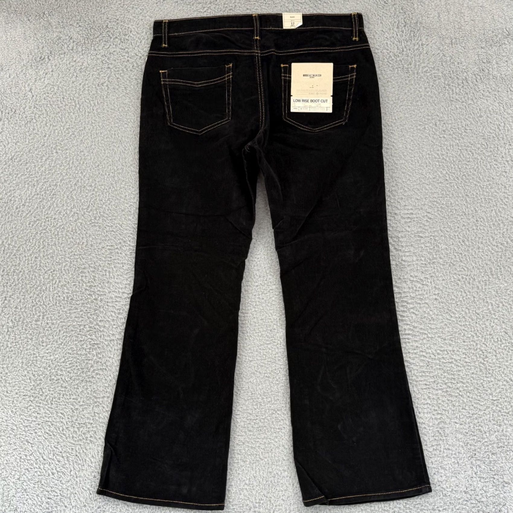 Gap VINTAGE Gap Pants Women 12 Black Corduroy Low Rise Bootcut 36x30 Stretch NWT Size 34" / US 12 / IT 48 - 6 Thumbnail