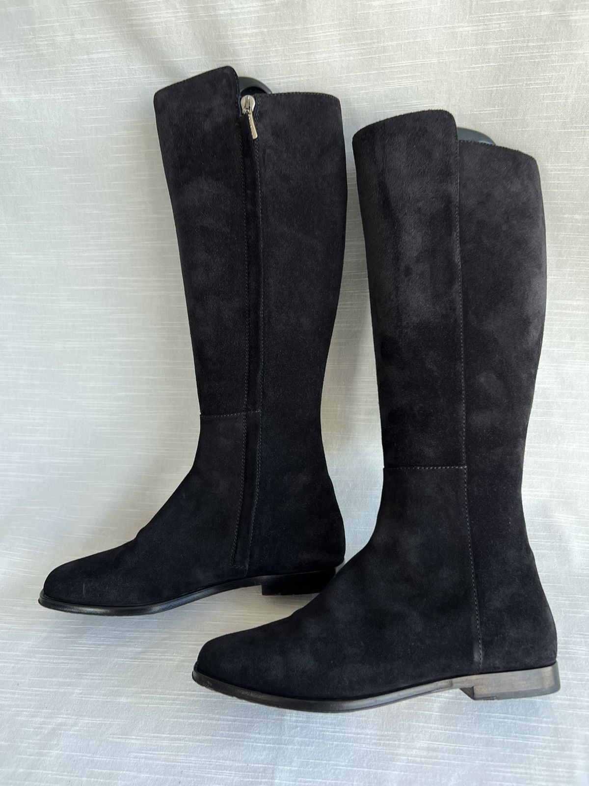Max Mara Max Mara Suede Women's Knee-High Boots Black Size 38 Size US 8 / IT 38 - 4 Thumbnail