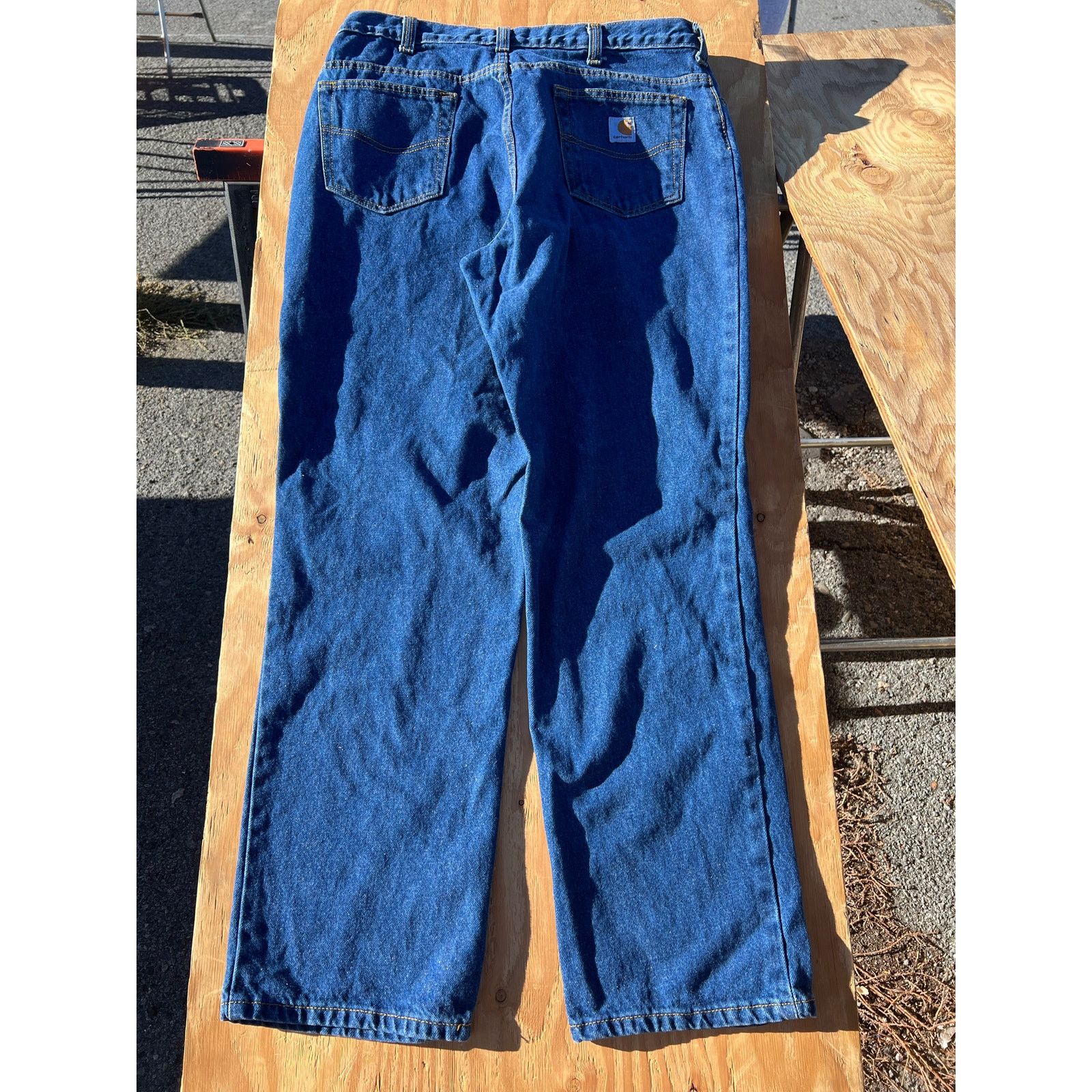 Carhartt Carhartt Mens Blue Denim Relaxed Fit Pants Jeans 36x32 Size US 36 / EU 52 - 3 Thumbnail