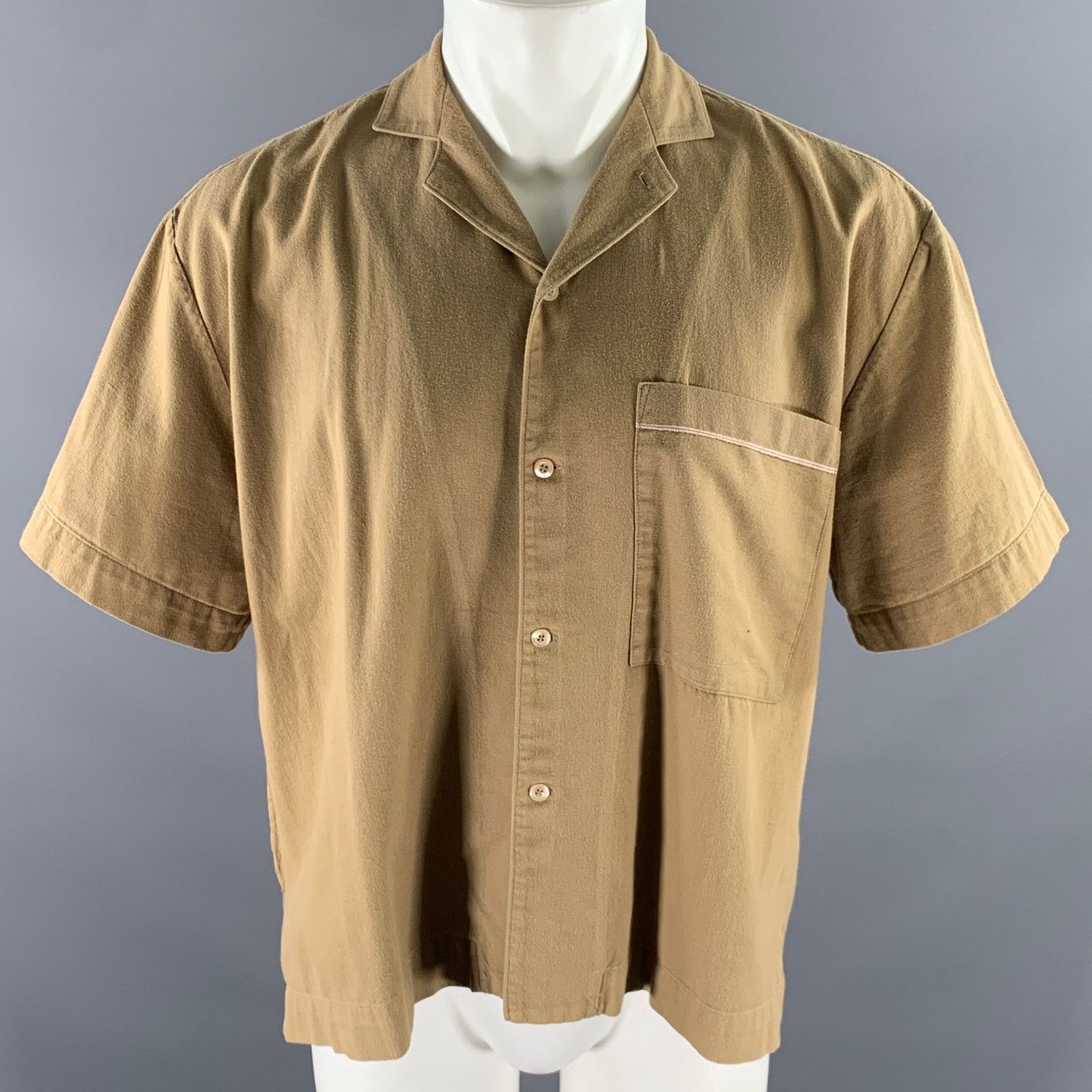 Other R. SWIADER Size S Camel Cropped Camp Short Sleeve Shirt Size US S / EU 44-46 / 1 - 1 Thumbnail