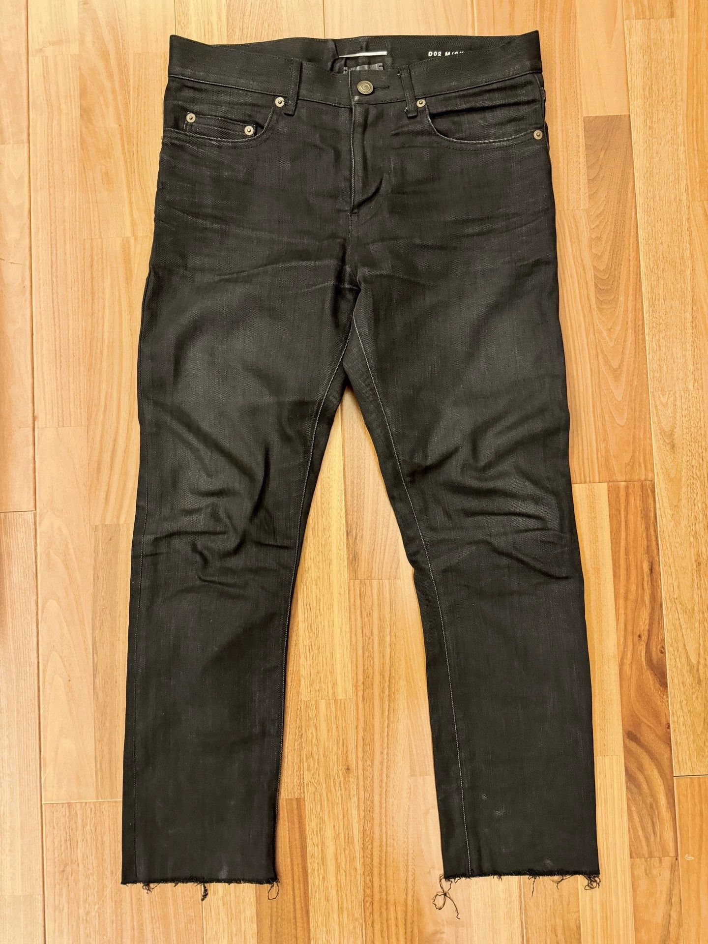 Saint Laurent Paris SLP HEDI 14 FW black light washes runway jeans Size US 29 - 1 Thumbnail