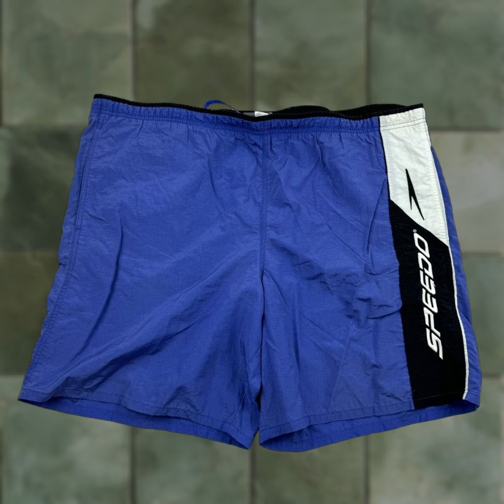 Speedo Vintage Speedo Swim Trunks Adult Large Blue Swimsuit Shorts Beach Pool Logo 90s Size US 33 - 1 Thumbnail
