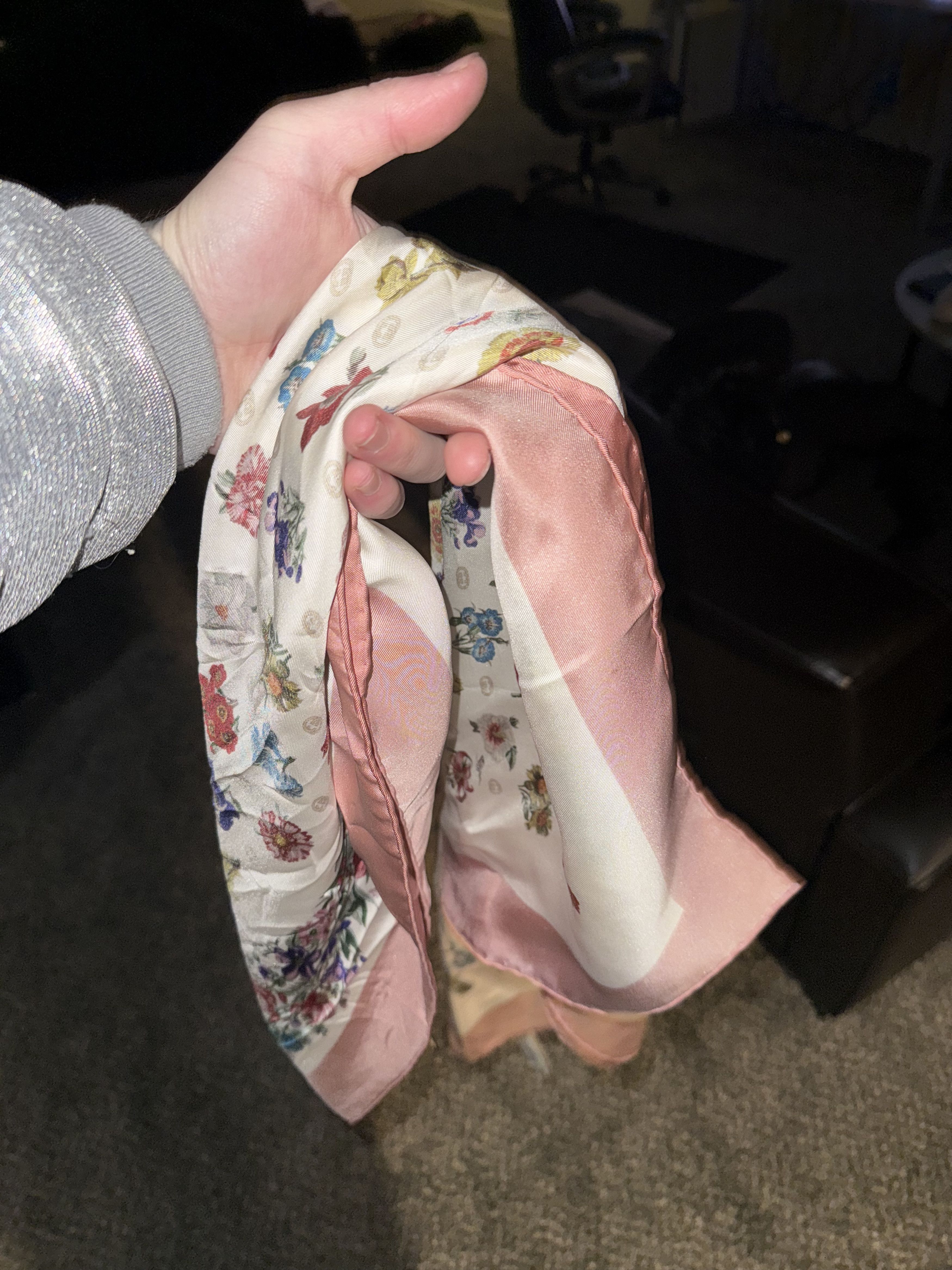 Gucci Gucci Floral Silk Scarf Size ONE SIZE - 3 Thumbnail