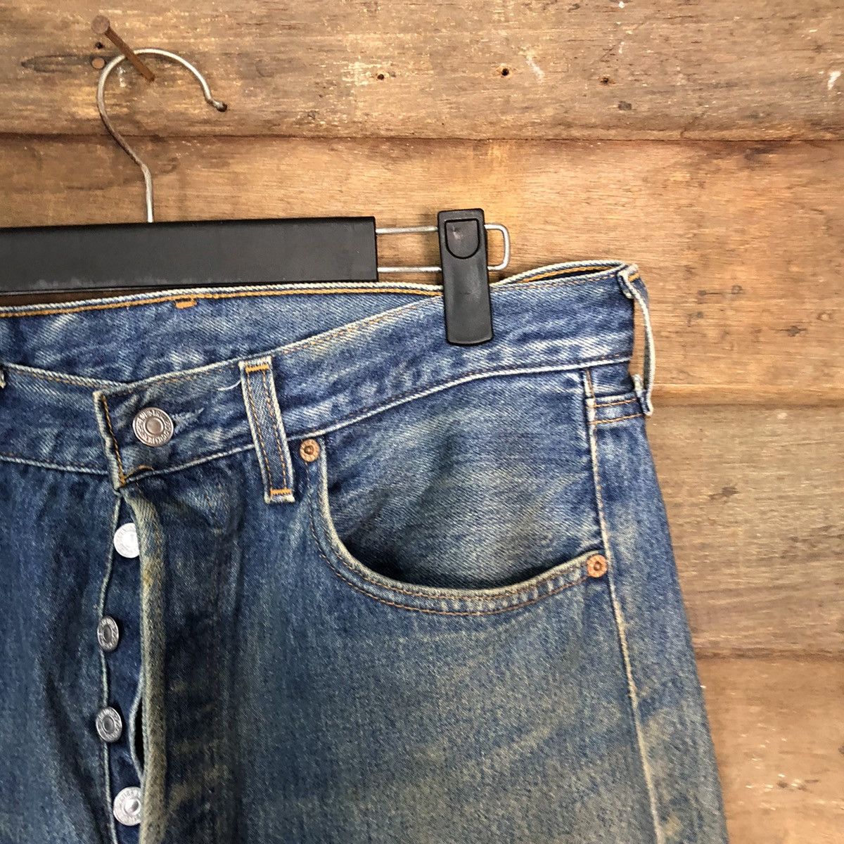 Levi's Levis Stauss & Co 501 Distressed Denim Pants #7325 Size US 32 / EU 48 - 5 Thumbnail