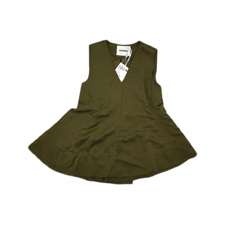 Jil Sander JIL SANDER Casual V-Neck Sleeveless Top 0079 Size US M / EU 48-50 / 2 - 1 Thumbnail