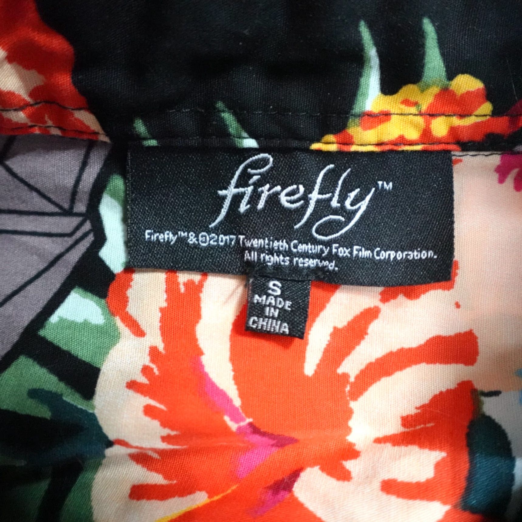 Vintage VINTAGE Firefly Shirt Small Black Hawaiian Floral Short Sleeve Shirt Men S Black Floral Hawaiian Button-Up Collared Cotton Firefly Size US S / EU 44-46 / 1 - 3 Thumbnail