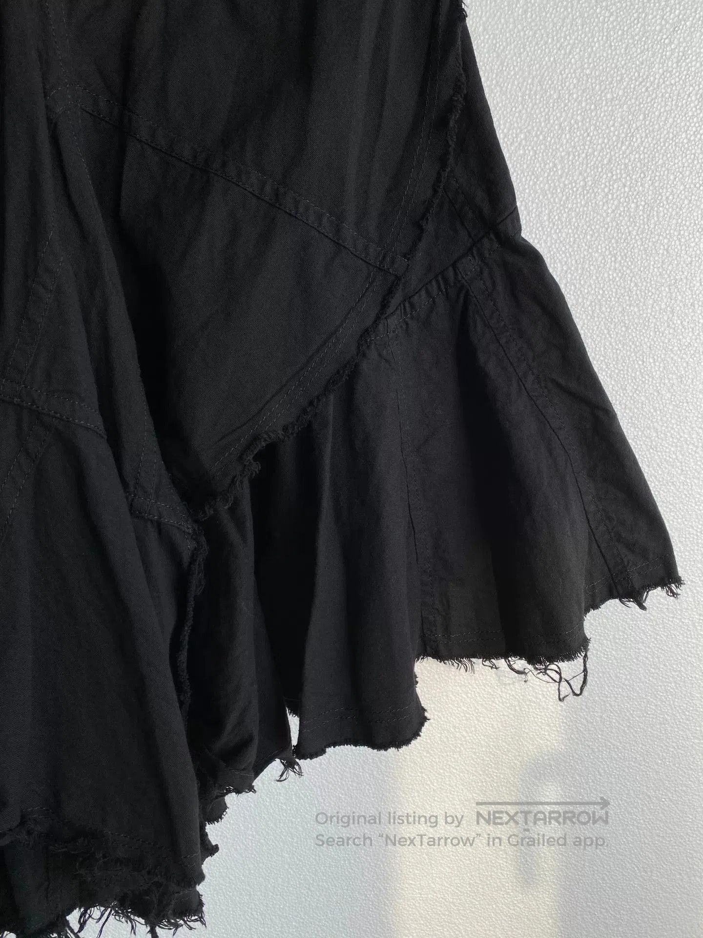 Junya Watanabe deconstructed asymmetrical black cake skirt. Size 28" / US 6 / IT 42 - 6 Thumbnail